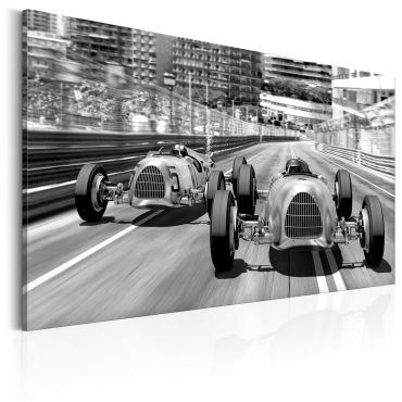 Canvas Print - Old Cars Racing