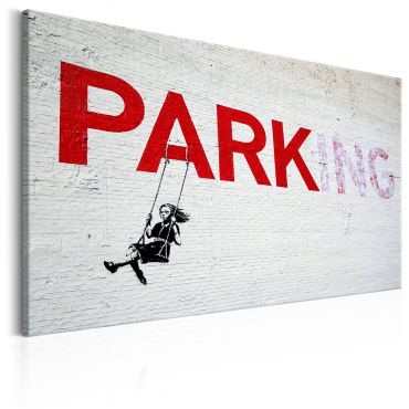Canvas Print - Parking Girl Swing by Banksy