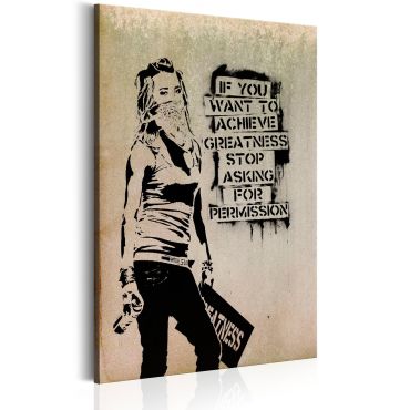 Πίνακας - Graffiti Slogan by Banksy
