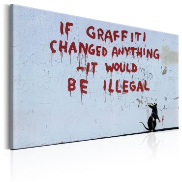 Canvas Print - If Graffiti Changed Anything by Banksy