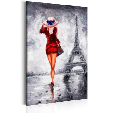 Canvas Print - Lady in Paris