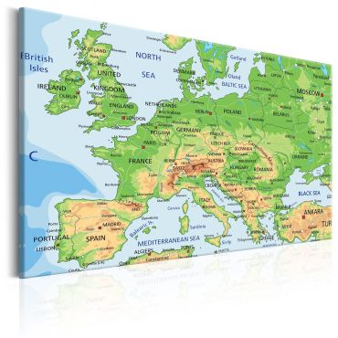 Canvas Print - Map of Europe
