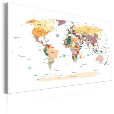 Canvas Print - World Map: Travel Around the World