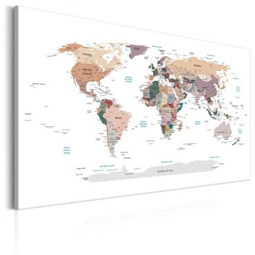 Canvas Print - World Map: Where Today?