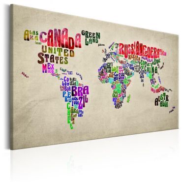 Canvas Print - World Map: World Tour (EN)