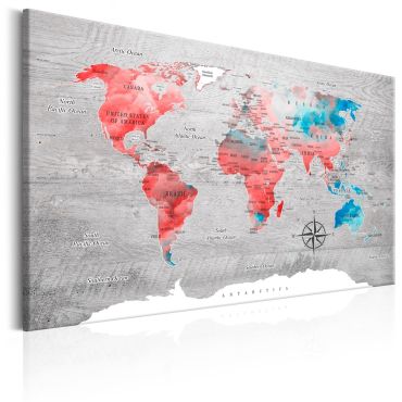 Πίνακας - World Map: Red Roam