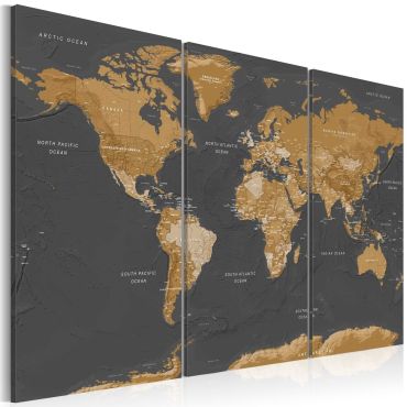 Canvas Print - World Map: Modern Aesthetics