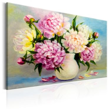 Canvas Print - Peonies: Bouquet of Happiness
