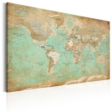Canvas Print - World Map: Celadon Journey
