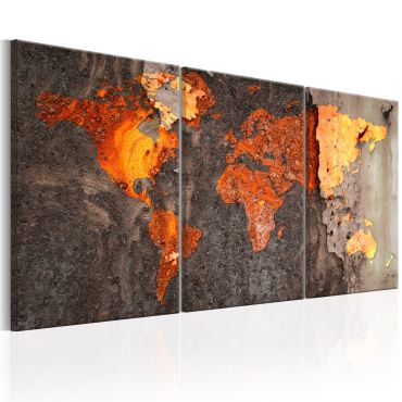 Canvas Print - World Map: Rusty World