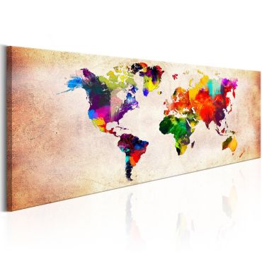 Πίνακας - World Map: Colourful Ramble