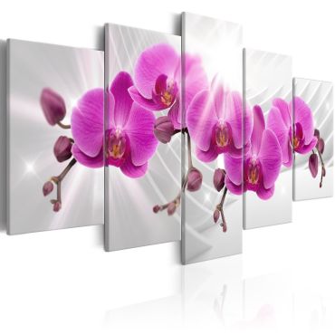 Canvas Print - Abstract Garden: Pink Orchids