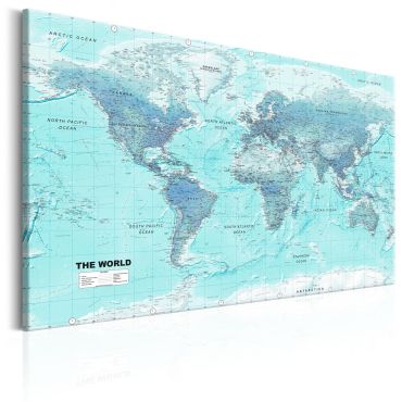 Πίνακας - World Map: Sky Blue World