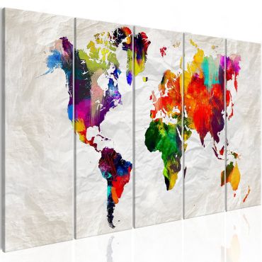 Canvas Print - Crumpled Map