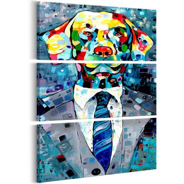 Canvas Print - Dog in a Suit (3 Parts)