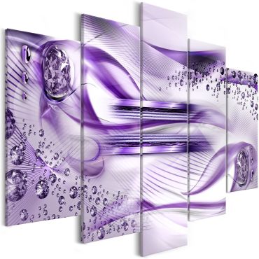 Canvas Print - Underwater Harp (5 Parts) Wide Violet