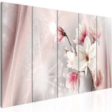 Canvas Print - Dazzling Magnolias (5 Parts) Narrow