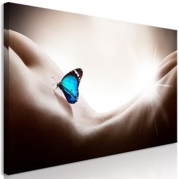 Canvas Print - Woman and Butterfly (1 Part) Wide