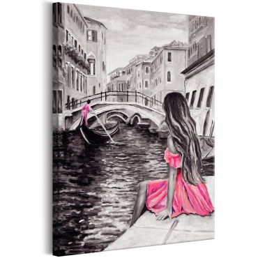 Canvas Print - Woman in Venice (1 Part) Vertical