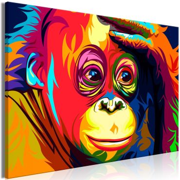 Πίνακας - Colourful Orangutan (1 Part) Wide