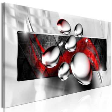 Canvas Print - Shiny Stones (1 Part) Narrow Red