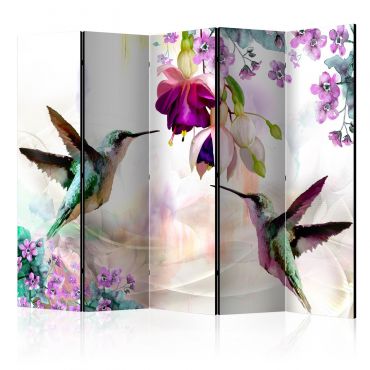 Room Divider - Hummingbirds and Flowers II [Room Dividers] 225x172