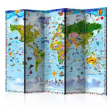 Room Divider - World Map for Kids II [Room Dividers] 225x172