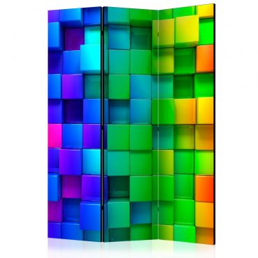 Διαχωριστικό με 3 τμήματα - Colourful Cubes [Room Dividers] 135x172