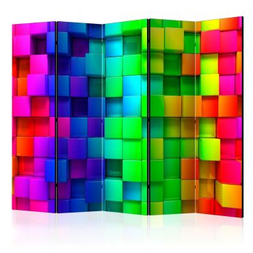 Room Divider - Colourful Cubes II [Room Dividers] 225x172