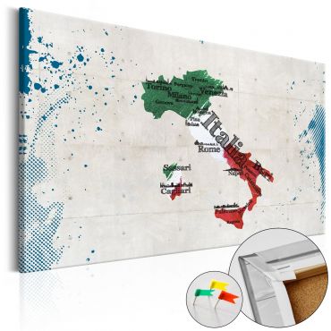 Πίνακας φελλού - Italy [Cork Map]