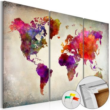 Πίνακας φελλού - Mosaic of Colours [Cork Map]