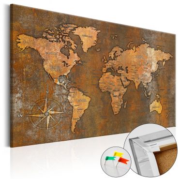 Πίνακας φελλού - Rusty World [Cork Map]