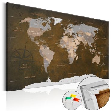 Decorative Pinboard - Cinnamon Travels [Cork Map]