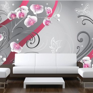 Wallpaper - Pink orchids - variation