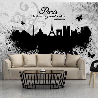 Wallpaper - Paris is always a good idea - black and white