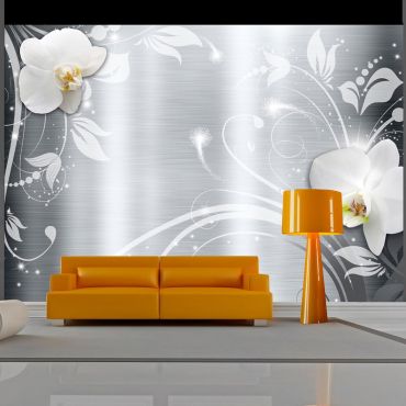 Wallpaper - Orchids on steel