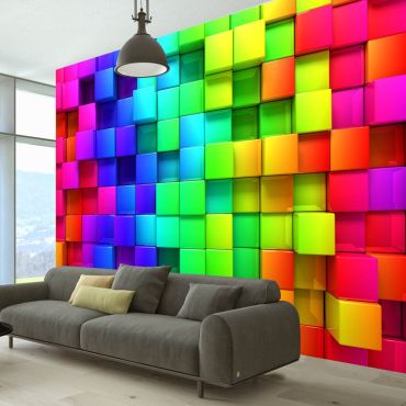 Φωτοταπετσαρία - Colourful Cubes
