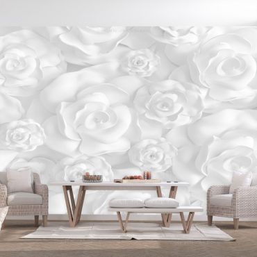 Self-adhesive photo wallpaper - Plaster Flowers