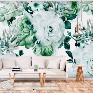 Self-adhesive photo wallpaper - Sentimental Garden (Green)