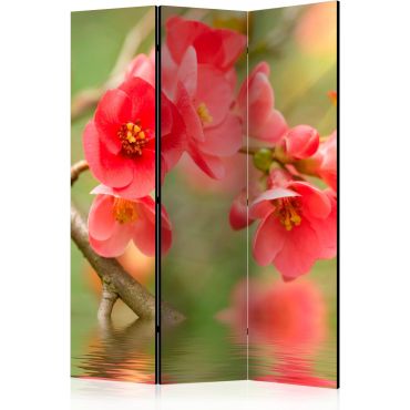 3-part divider - Azalea reflected in the water [Room Dividers]