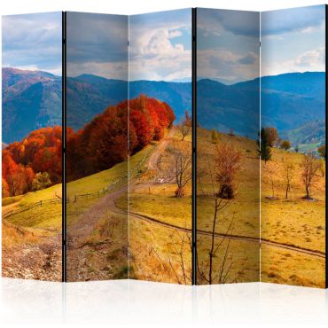 Partition with 5 sections - Autumn landscape in the Carpathian mountains II [Room Dividers]