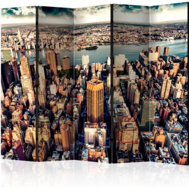 Partition with 5 sections - Bird's Eye View of New York II [Room Dividers]