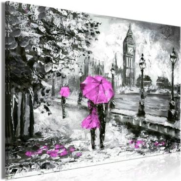 Πίνακας - Walk in London (1 Part) Wide Pink