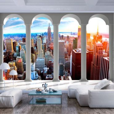Self-adhesive photo wallpaper - Pillars and New York