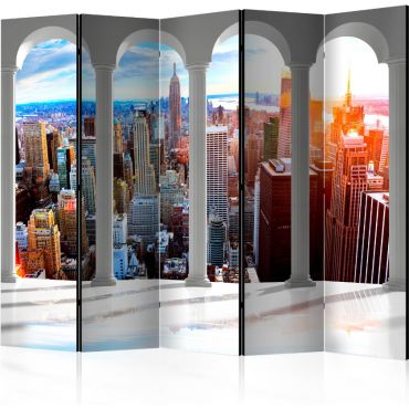 5-part divider - Pillars and New York II [Room Dividers]