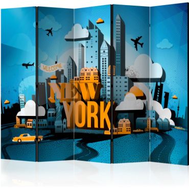 Διαχωριστικό με 5 τμήματα - New York - welcome II [Room Dividers]
