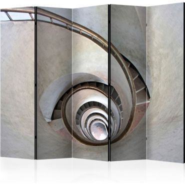 5-part divider - White spiral stairs II [Room Dividers]