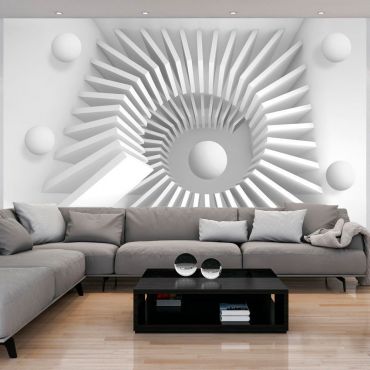 Self-adhesive photo wallpaper - White jigsaw