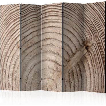 5-part divider - Wood grain II [Room Dividers]
