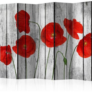 5-part divider - Tale of Red Poppies II [Room Dividers]